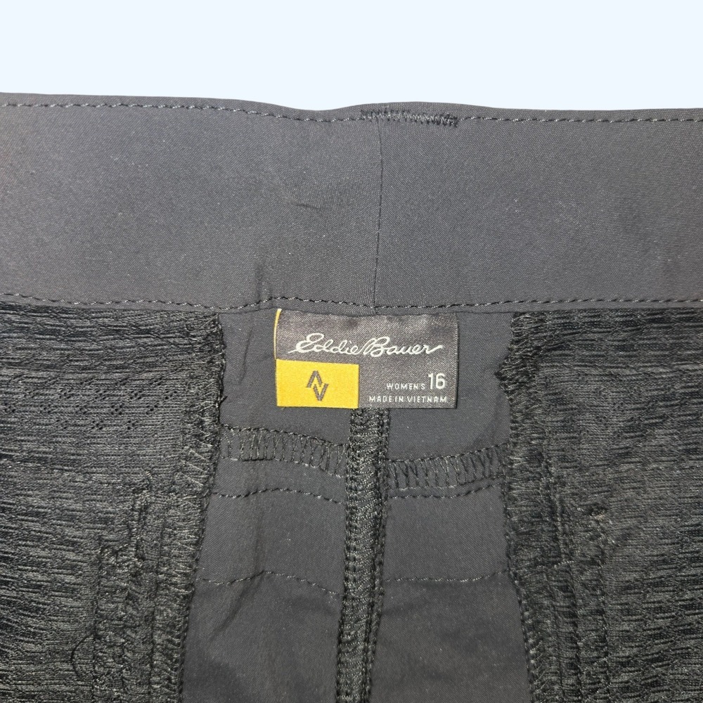 NEW Eddie Bauer Travex‎ Horizon Roll Up Pants Womens 16 Gray Stretch Hiking - Picture 3 of 12